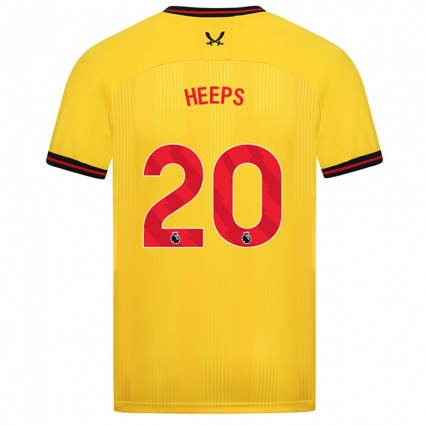 Kinder Eleanor Heeps #20 Gelb Auswärtstrikot Trikot 2023/24 T-Shirt Schweiz