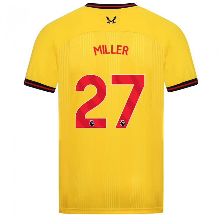 Kinder Lara Miller #27 Gelb Auswärtstrikot Trikot 2023/24 T-Shirt Schweiz