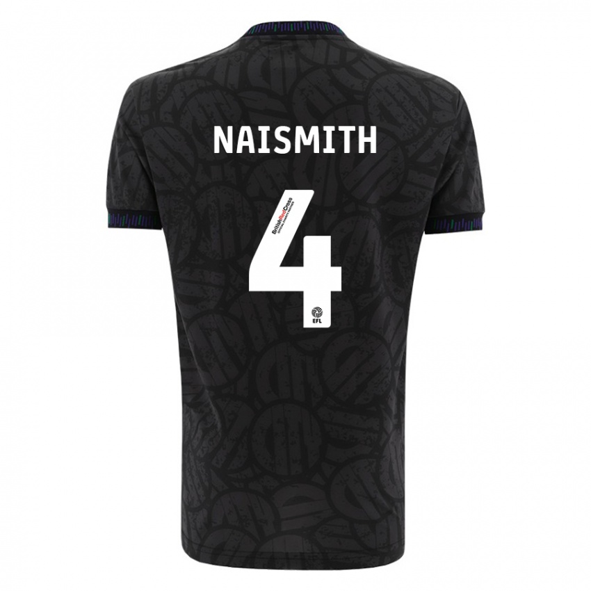 Kinder Kal Naismith #4 Schwarz Auswärtstrikot Trikot 2023/24 T-Shirt Schweiz