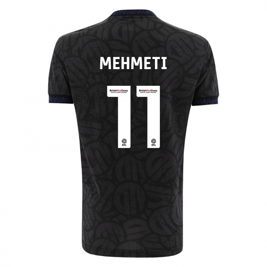 Kinder Anis Mehmeti #11 Schwarz Auswärtstrikot Trikot 2023/24 T-Shirt Schweiz