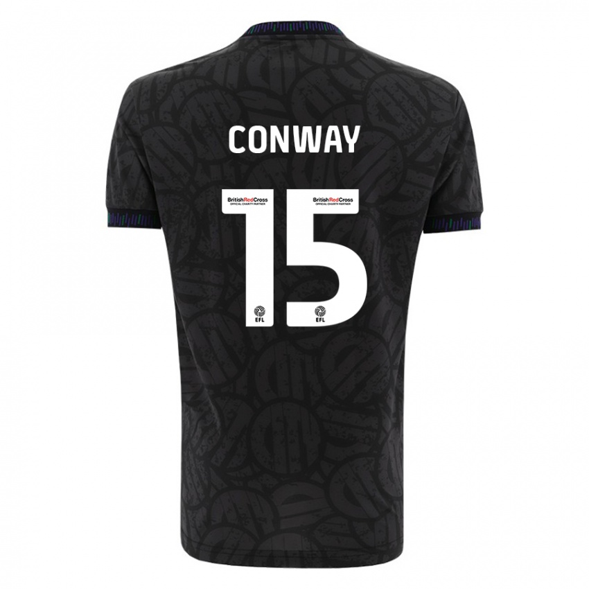 Kinder Tommy Conway #15 Schwarz Auswärtstrikot Trikot 2023/24 T-Shirt Schweiz