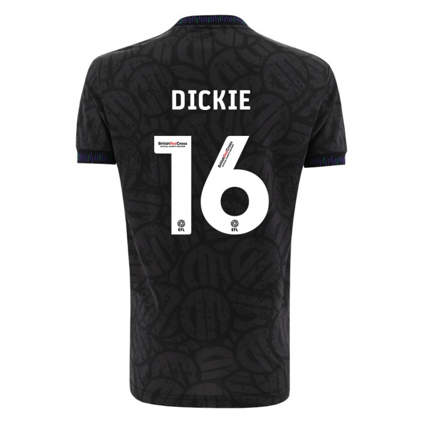 Kinder Rob Dickie #16 Schwarz Auswärtstrikot Trikot 2023/24 T-Shirt Schweiz