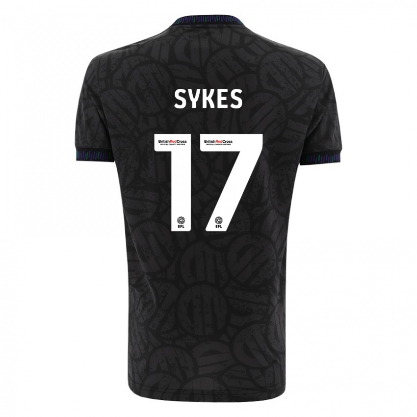 Kinder Mark Sykes #17 Schwarz Auswärtstrikot Trikot 2023/24 T-Shirt Schweiz