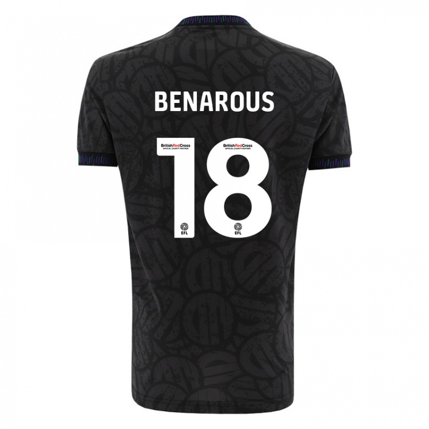 Kinder Ayman Benarous #18 Schwarz Auswärtstrikot Trikot 2023/24 T-Shirt Schweiz