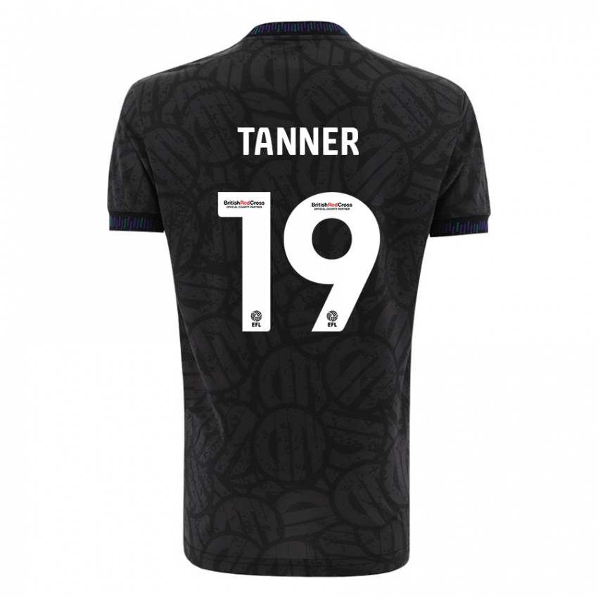 Kinder George Tanner #19 Schwarz Auswärtstrikot Trikot 2023/24 T-Shirt Schweiz