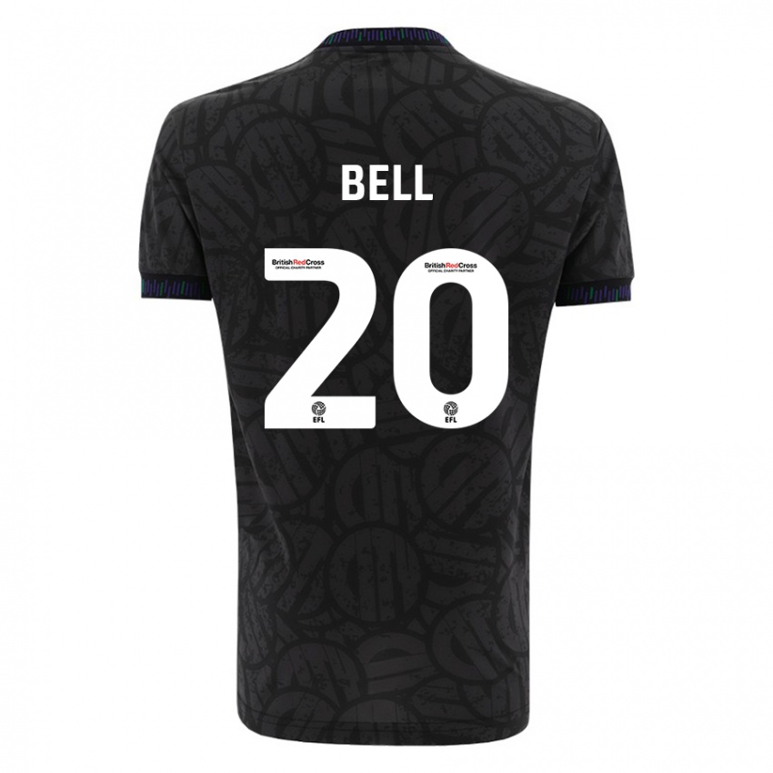 Kinder Sam Bell #20 Schwarz Auswärtstrikot Trikot 2023/24 T-Shirt Schweiz