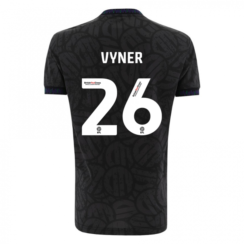 Kinder Zak Vyner #26 Schwarz Auswärtstrikot Trikot 2023/24 T-Shirt Schweiz