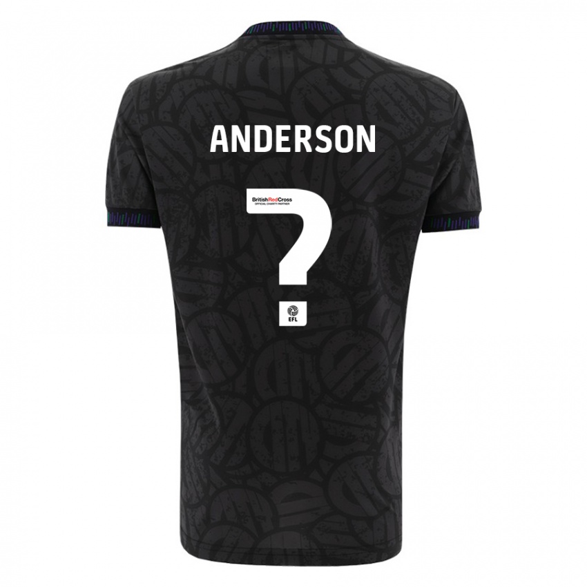 Kinder Taine Anderson #0 Schwarz Auswärtstrikot Trikot 2023/24 T-Shirt Schweiz