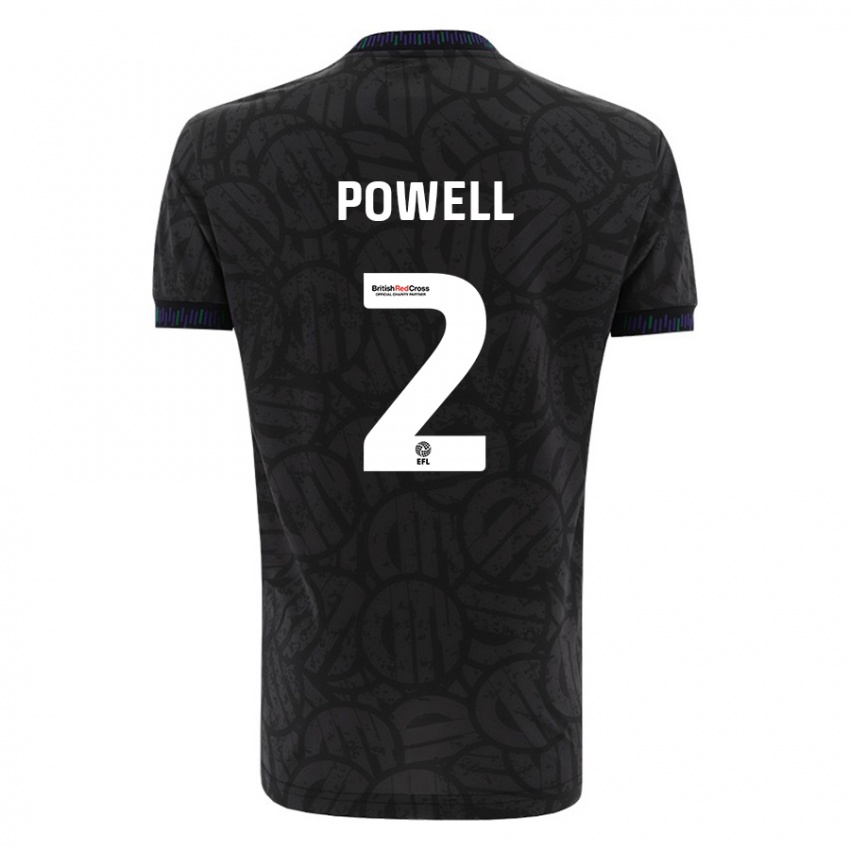 Kinder Ella Powell #2 Schwarz Auswärtstrikot Trikot 2023/24 T-Shirt Schweiz