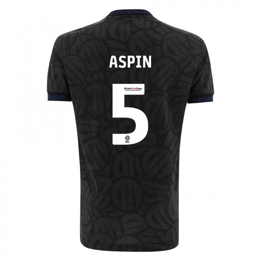 Kinder Brooke Aspin #5 Schwarz Auswärtstrikot Trikot 2023/24 T-Shirt Schweiz