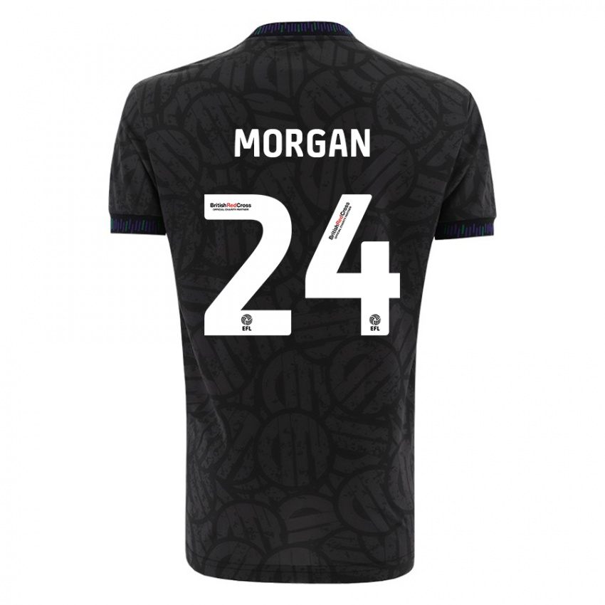 Kinder Ffion Morgan #24 Schwarz Auswärtstrikot Trikot 2023/24 T-Shirt Schweiz