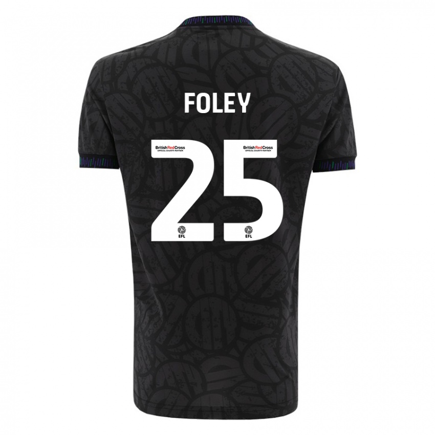 Kinder Erin Foley #25 Schwarz Auswärtstrikot Trikot 2023/24 T-Shirt Schweiz