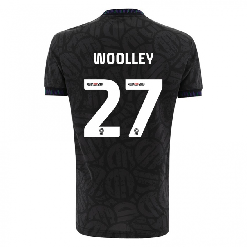 Kinder Jesse Woolley #27 Schwarz Auswärtstrikot Trikot 2023/24 T-Shirt Schweiz