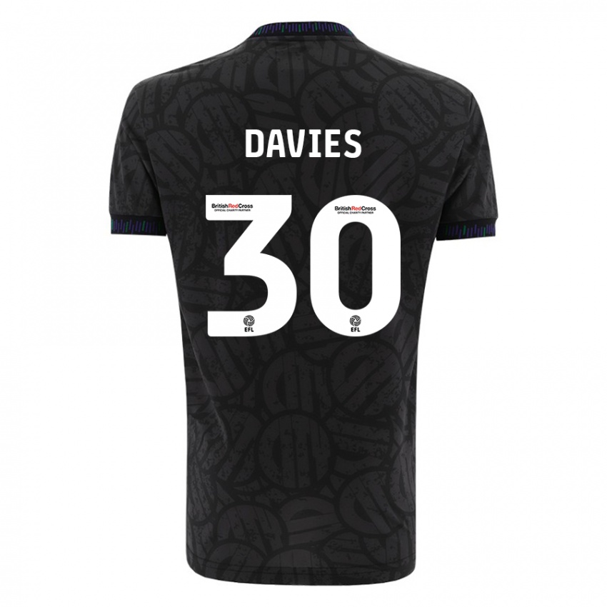 Kinder Yasmin Davies #30 Schwarz Auswärtstrikot Trikot 2023/24 T-Shirt Schweiz