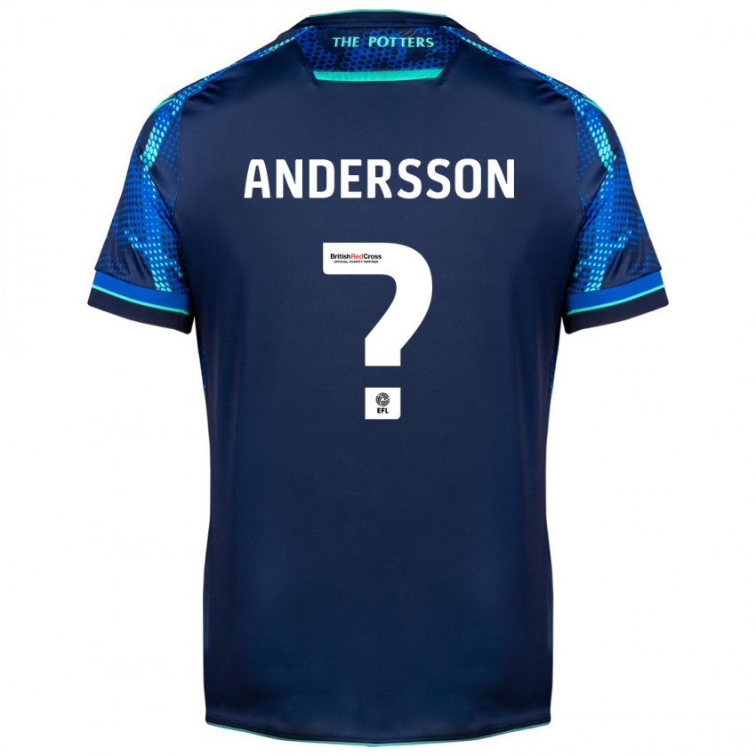 Kinder Edwin Andersson #0 Marine Auswärtstrikot Trikot 2023/24 T-Shirt Schweiz