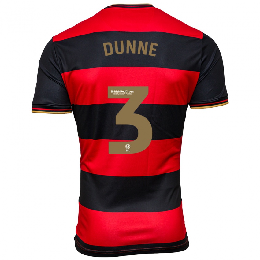 Kinder Jimmy Dunne #3 Schwarz Rot Auswärtstrikot Trikot 2023/24 T-Shirt Schweiz