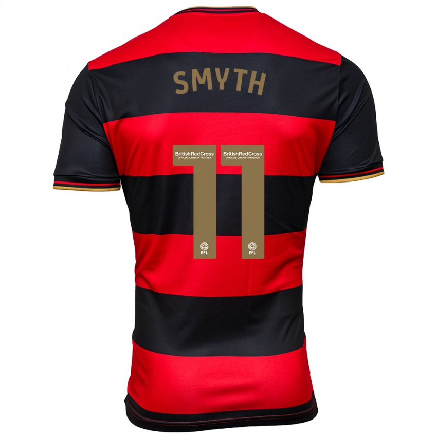 Kinder Paul Smyth #11 Schwarz Rot Auswärtstrikot Trikot 2023/24 T-Shirt Schweiz