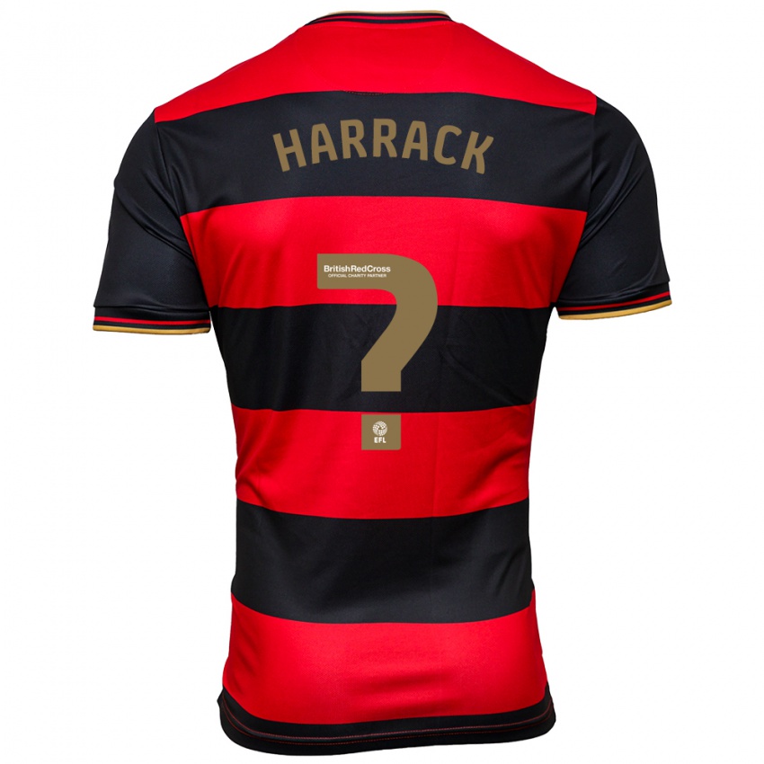 Kinder Kayden Harrack #0 Schwarz Rot Auswärtstrikot Trikot 2023/24 T-Shirt Schweiz