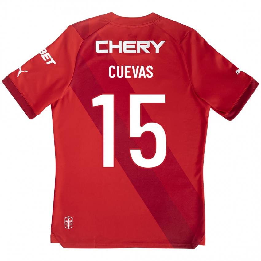 Kinder Cristian Cuevas #15 Rot Auswärtstrikot Trikot 2023/24 T-Shirt Schweiz