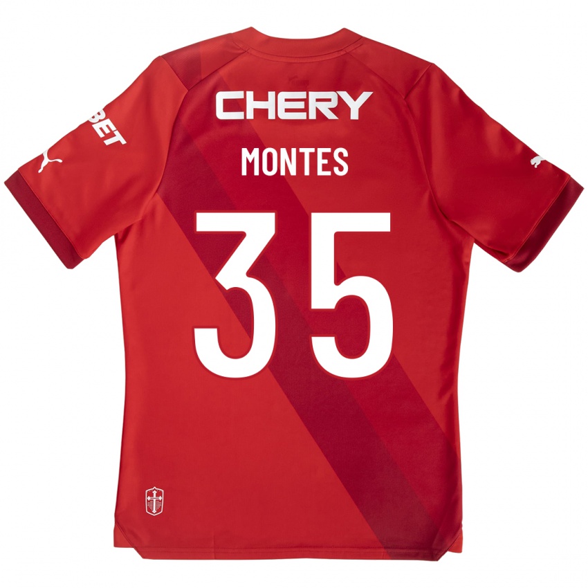 Kinder Clemente Montes #35 Rot Auswärtstrikot Trikot 2023/24 T-Shirt Schweiz