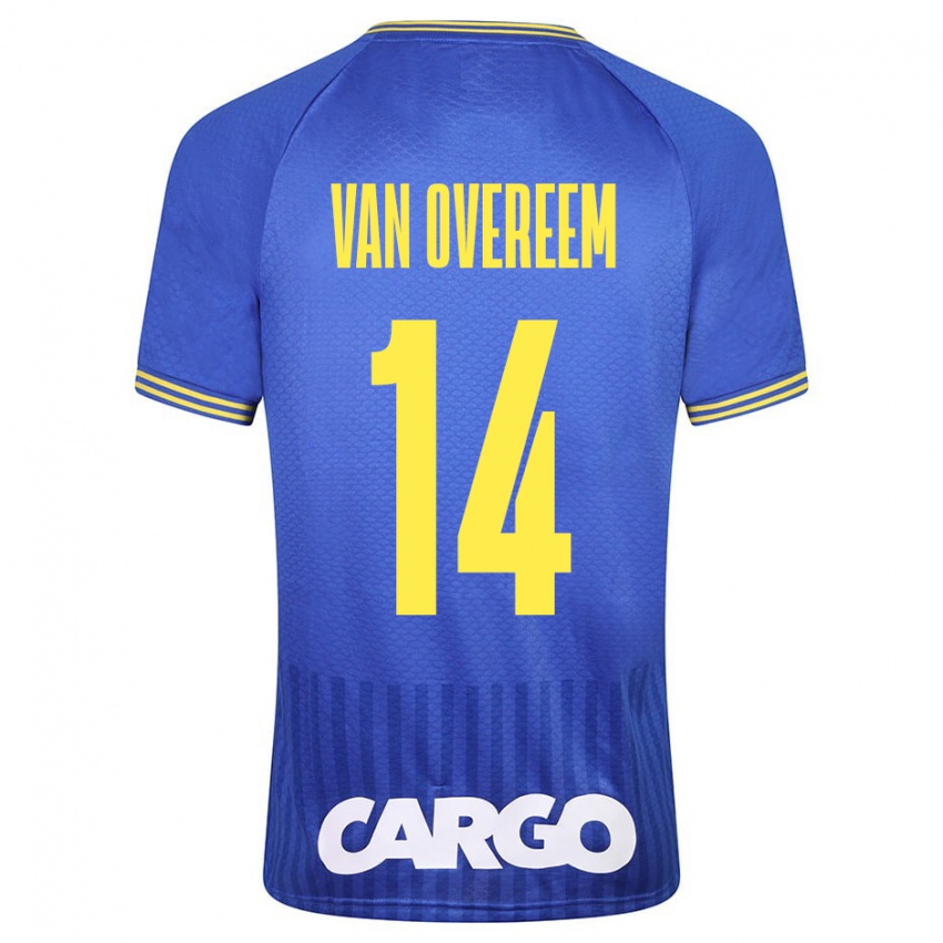 Kinder Joris Van Overeem #14 Blau Auswärtstrikot Trikot 2023/24 T-Shirt Schweiz