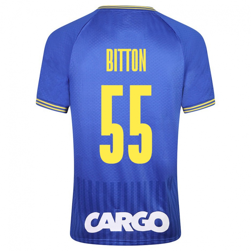 Kinder Nir Bitton #55 Blau Auswärtstrikot Trikot 2023/24 T-Shirt Schweiz