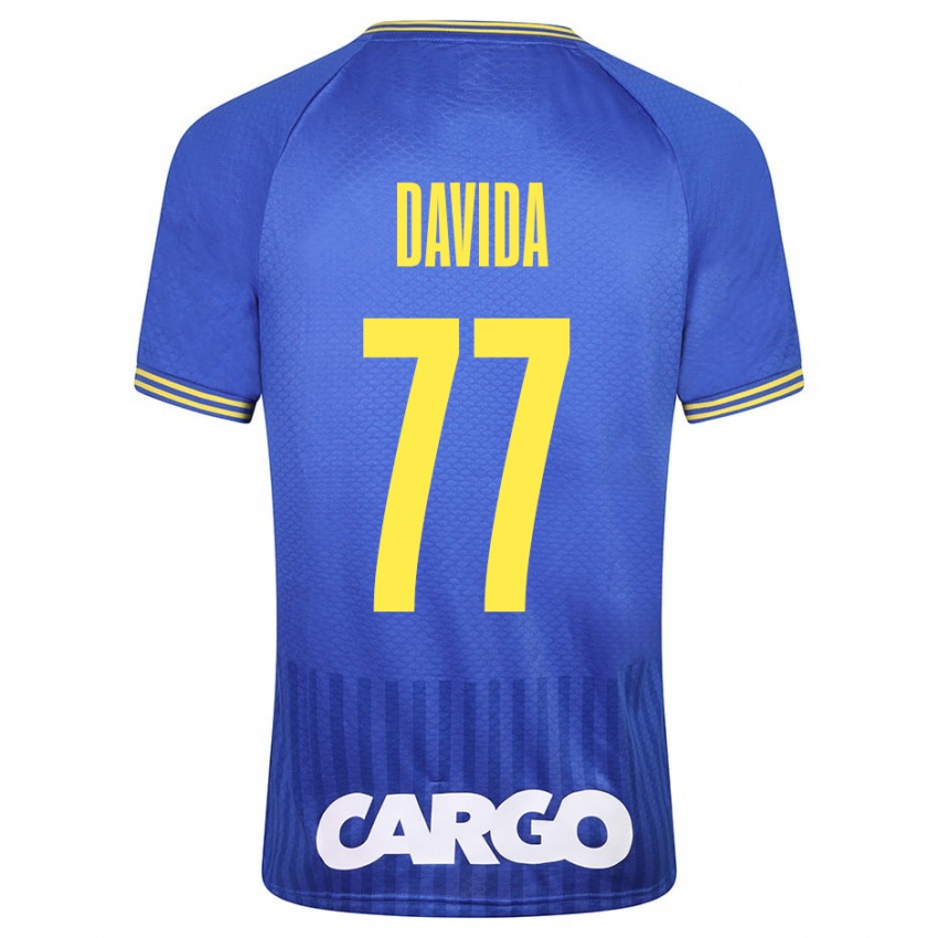 Kinder Osher Davida #77 Blau Auswärtstrikot Trikot 2023/24 T-Shirt Schweiz