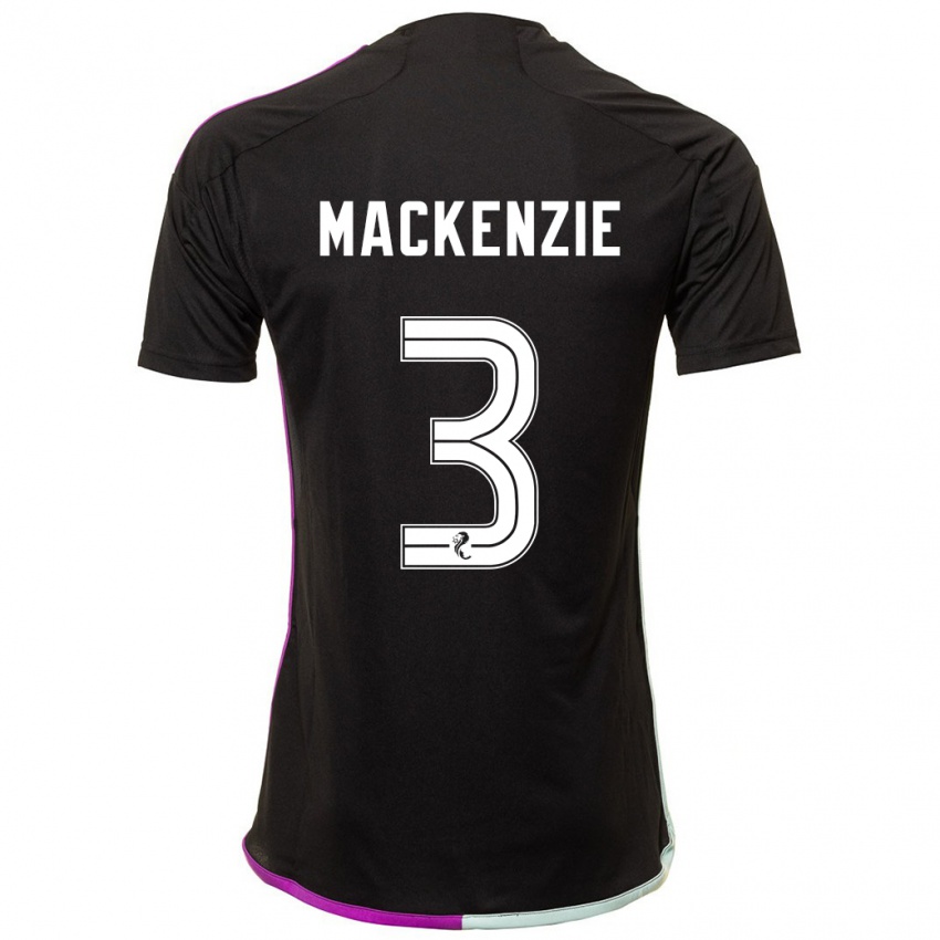 Kinder Jack Mackenzie #3 Schwarz Auswärtstrikot Trikot 2023/24 T-Shirt Schweiz