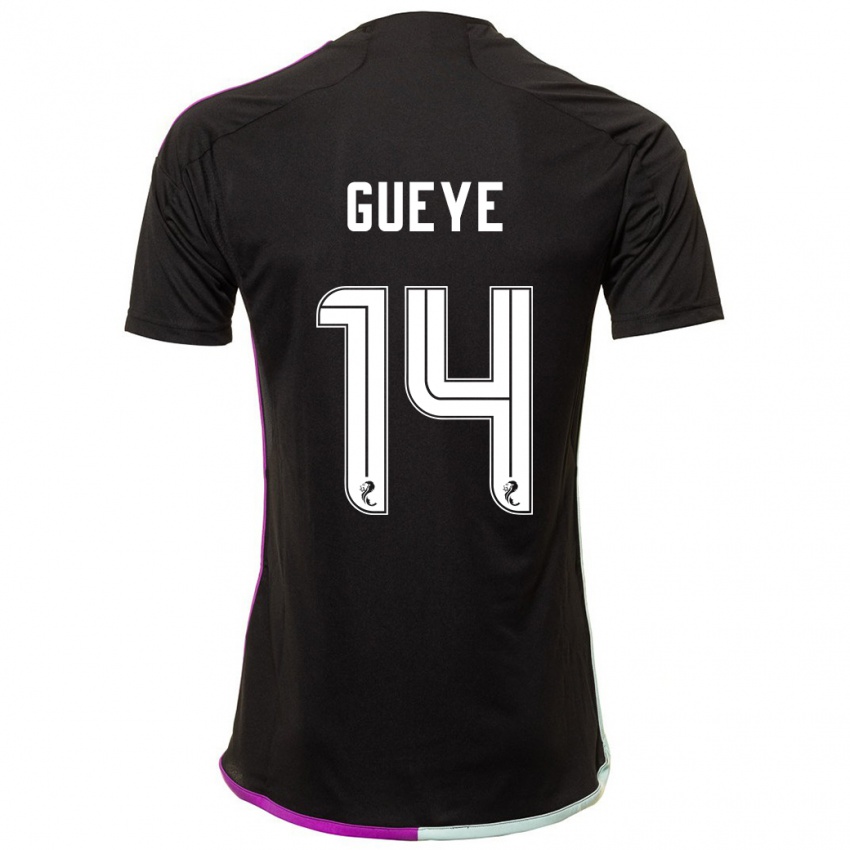 Kinder Pape Habib Gueye #14 Schwarz Auswärtstrikot Trikot 2023/24 T-Shirt Schweiz