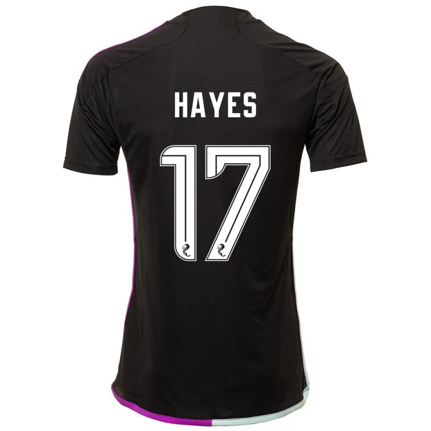 Kinder Jonny Hayes #17 Schwarz Auswärtstrikot Trikot 2023/24 T-Shirt Schweiz