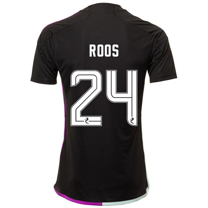 Kinder Kelle Roos #24 Schwarz Auswärtstrikot Trikot 2023/24 T-Shirt Schweiz