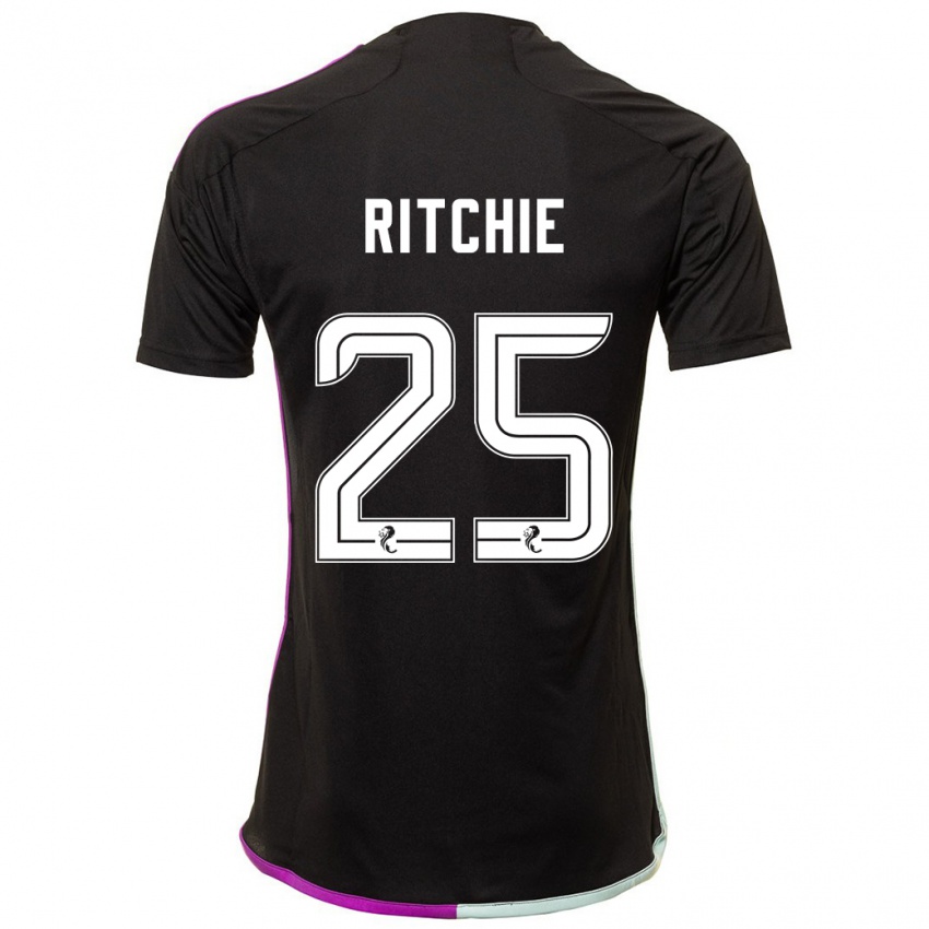 Kinder Tom Ritchie #25 Schwarz Auswärtstrikot Trikot 2023/24 T-Shirt Schweiz