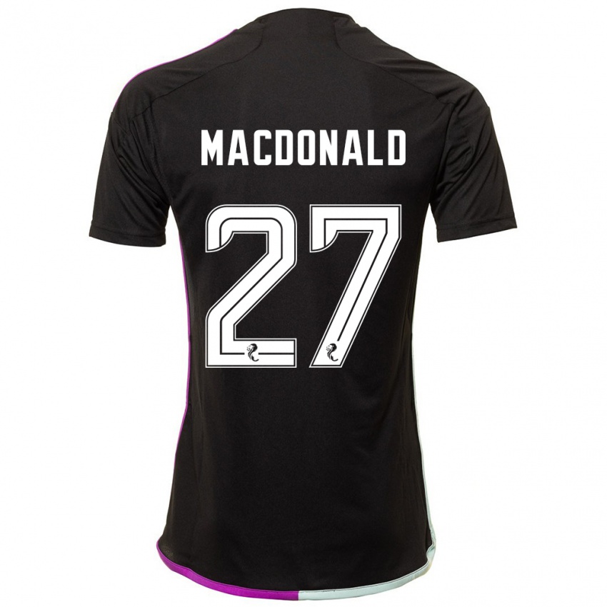 Kinder Angus Macdonald #27 Schwarz Auswärtstrikot Trikot 2023/24 T-Shirt Schweiz