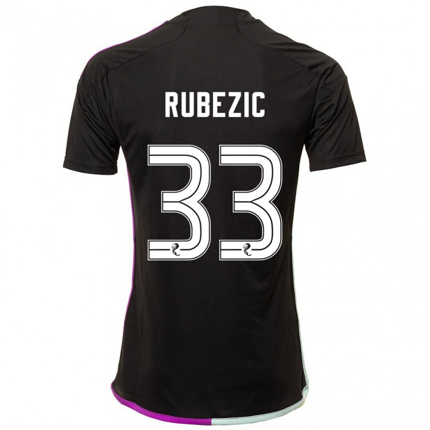 Kinder Slobodan Rubezic #33 Schwarz Auswärtstrikot Trikot 2023/24 T-Shirt Schweiz