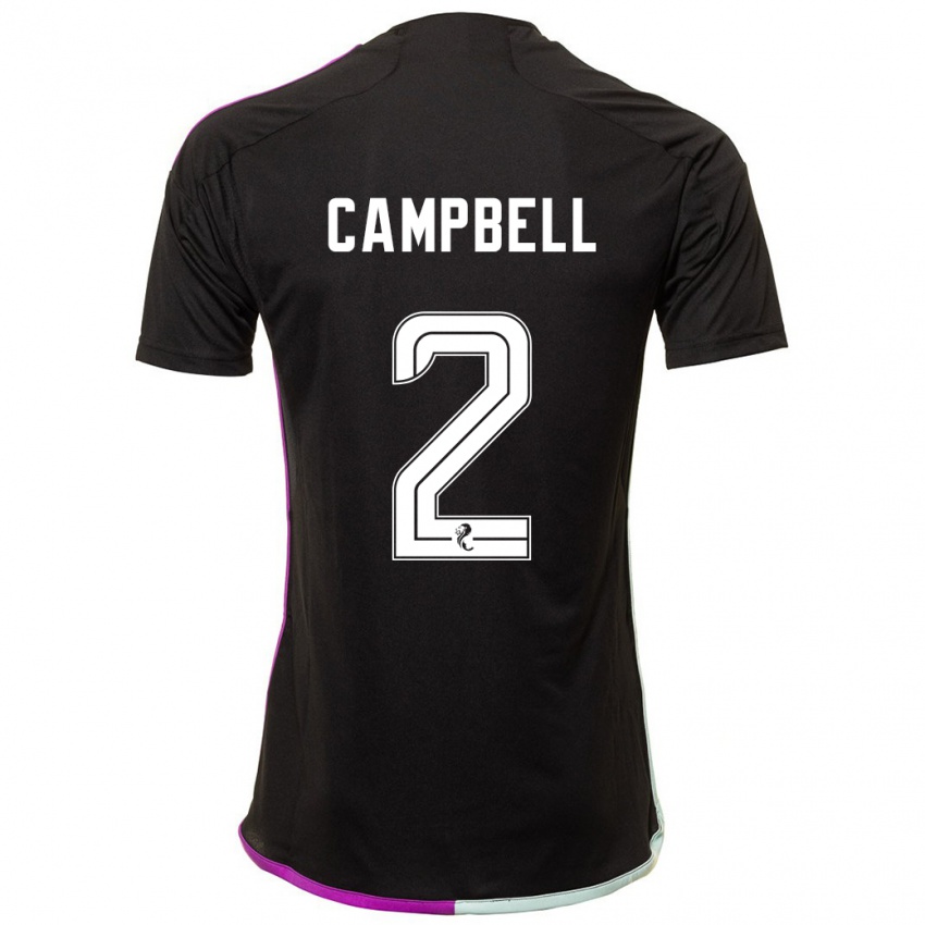 Kinder Loren Campbell #2 Schwarz Auswärtstrikot Trikot 2023/24 T-Shirt Schweiz