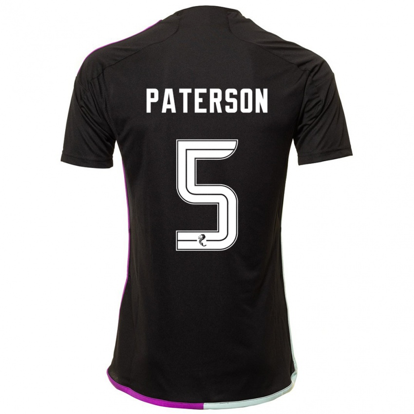 Kinder Donna Paterson #5 Schwarz Auswärtstrikot Trikot 2023/24 T-Shirt Schweiz