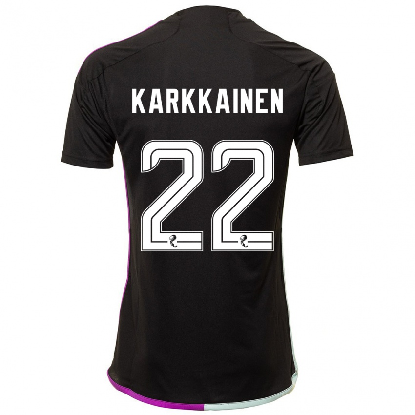 Kinder Elena Kärkkäinen #22 Schwarz Auswärtstrikot Trikot 2023/24 T-Shirt Schweiz