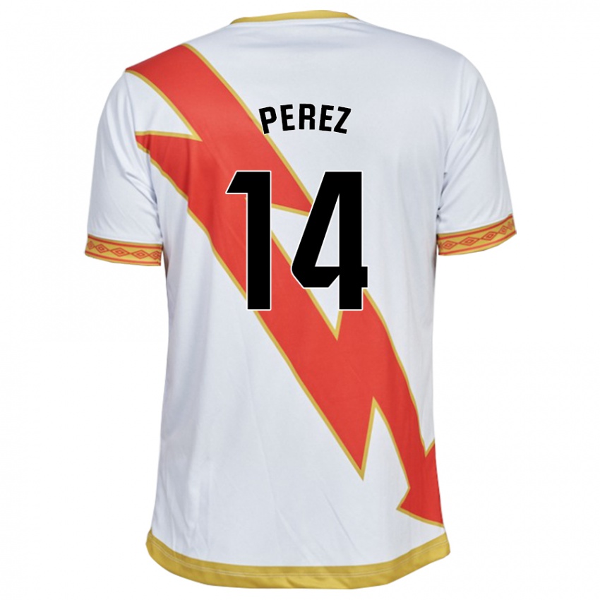 Herren Kike Pérez #14 Weiß Heimtrikot Trikot 2023/24 T-Shirt Schweiz