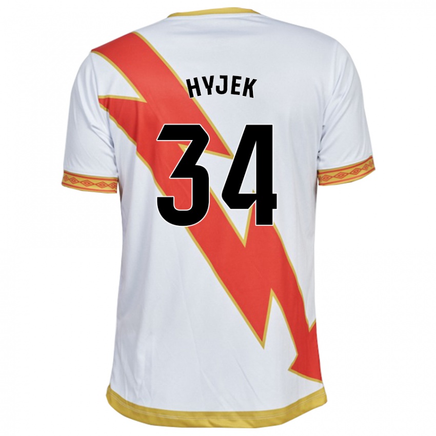 Herren David Hyjek #34 Weiß Heimtrikot Trikot 2023/24 T-Shirt Schweiz