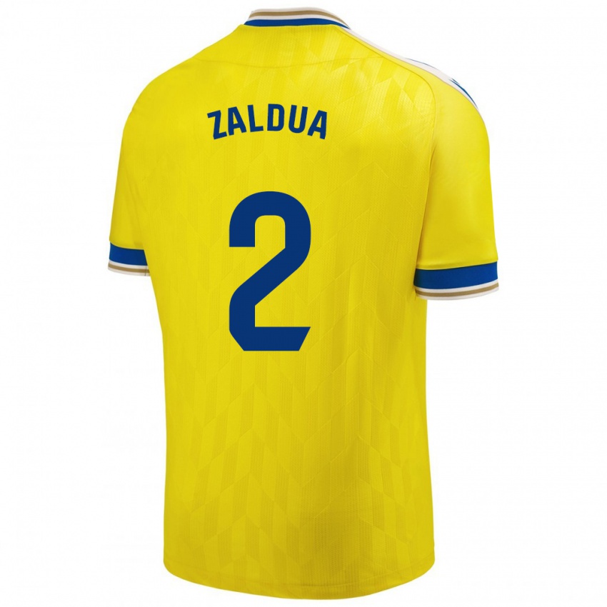 Herren Joseba Zaldua #2 Gelb Heimtrikot Trikot 2023/24 T-Shirt Schweiz