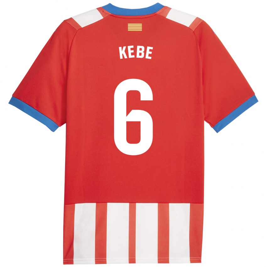 Herren Ibrahima Kébé #6 Rot-Weiss Heimtrikot Trikot 2023/24 T-Shirt Schweiz