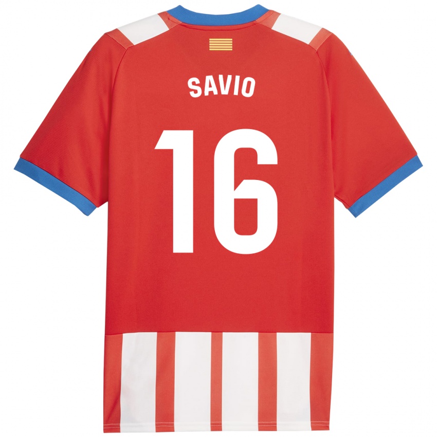 Herren Savio #16 Rot-Weiss Heimtrikot Trikot 2023/24 T-Shirt Schweiz
