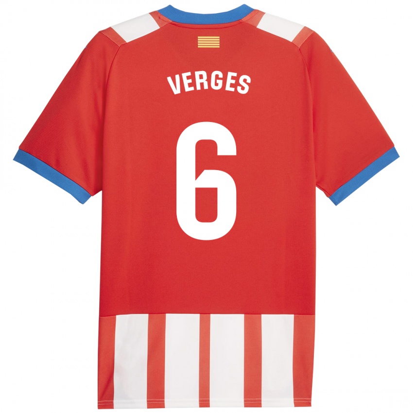 Herren Mar Vergés #6 Rot-Weiss Heimtrikot Trikot 2023/24 T-Shirt Schweiz