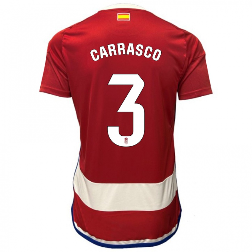 Herren Marta Carrasco #3 Rot Heimtrikot Trikot 2023/24 T-Shirt Schweiz