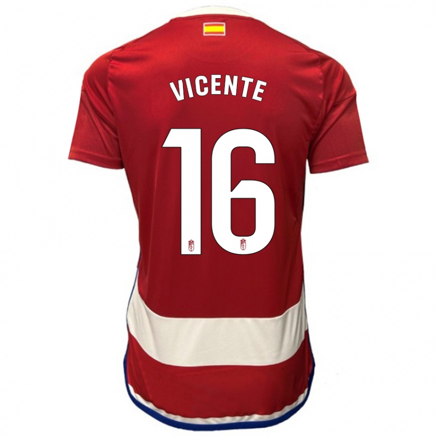 Herren Nerea Vicente #16 Rot Heimtrikot Trikot 2023/24 T-Shirt Schweiz