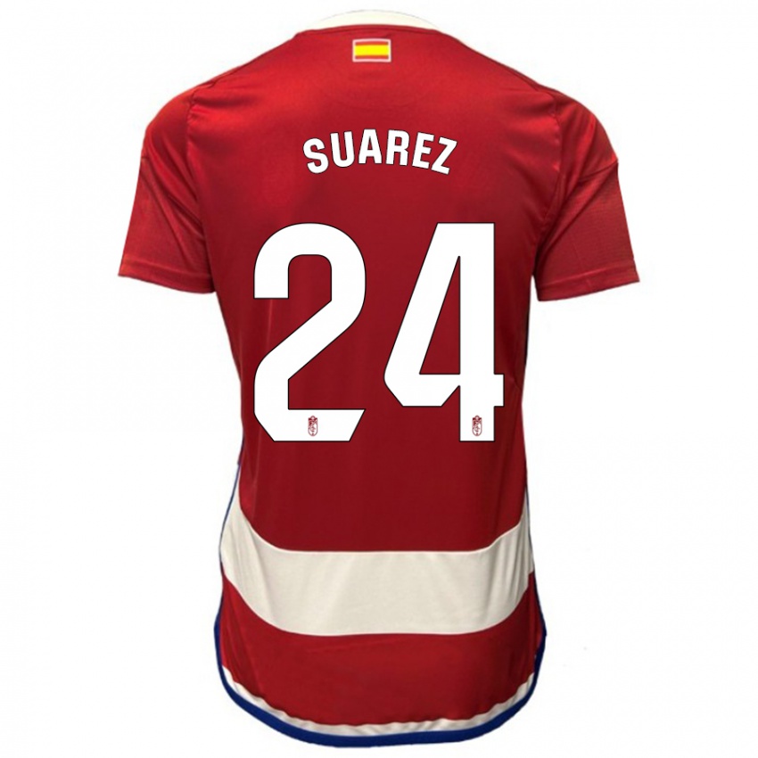 Herren Carlota Suárez #24 Rot Heimtrikot Trikot 2023/24 T-Shirt Schweiz