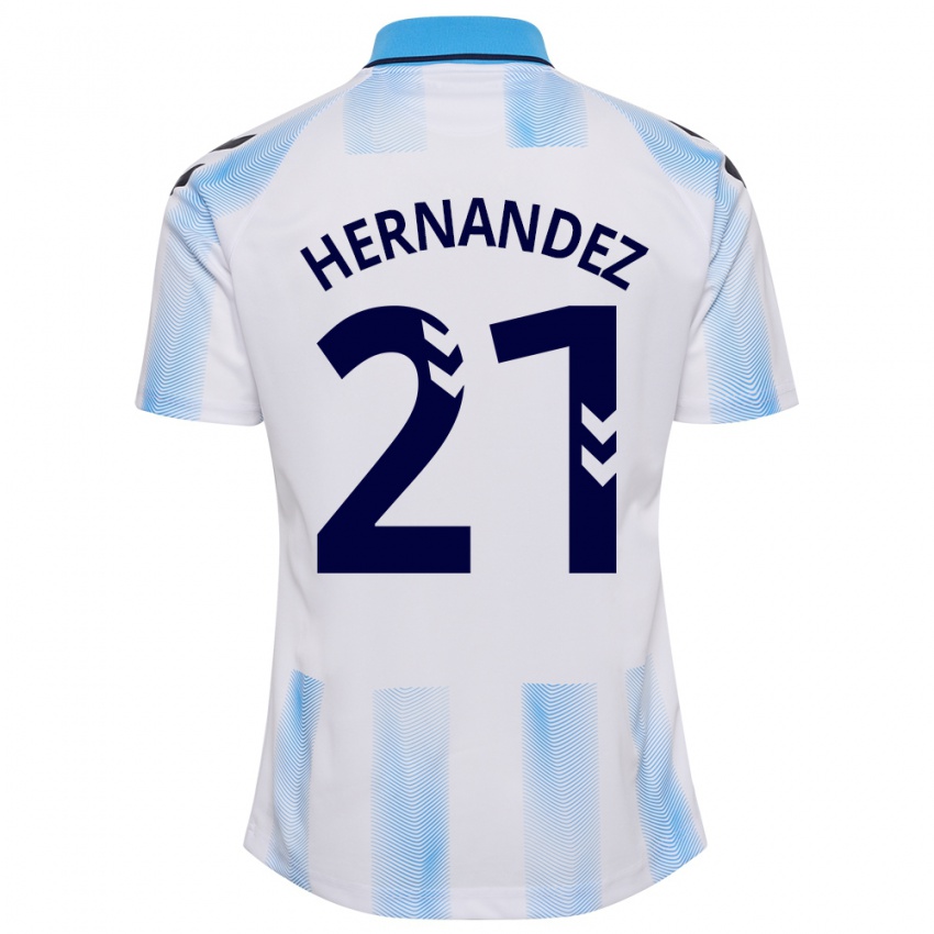 Herren Juan Hernández #21 Weiß Blau Heimtrikot Trikot 2023/24 T-Shirt Schweiz