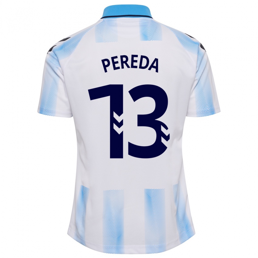 Herren Adrián Pereda #13 Weiß Blau Heimtrikot Trikot 2023/24 T-Shirt Schweiz