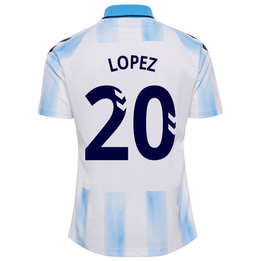 Herren Adri López #20 Weiß Blau Heimtrikot Trikot 2023/24 T-Shirt Schweiz