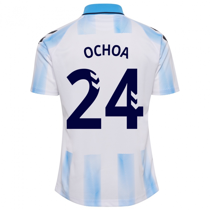 Herren Aarón Ochoa #24 Weiß Blau Heimtrikot Trikot 2023/24 T-Shirt Schweiz